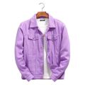 High Quality Men Denim Jackets Outwear Casual Cowboy Coats New Spring Autumn Purple Orange Men Loose Jean Jacket Chaqueta Hombre.