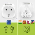 Lencent Travel Adapter EU to Type D India Schuko Travel Adapter Plug Socket for trips to India, Sri Lanka, Nepal, Niger, Lebanon, Ghana, Myanmar, Senegal and more (Type D). 