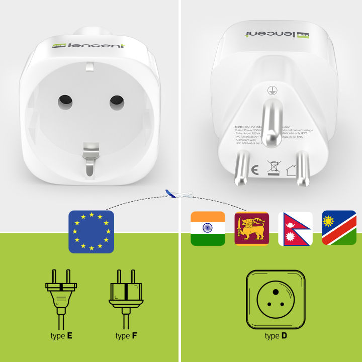 Lencent%20Travel%20Adapter%20EU%20to%20Type%20D%20India%20Schuko%20Travel%20Adapter%20Plug%20Socket%20for%20trips%20to%20India,%20Sri%20Lanka,%20Nepal,%20Niger,%20Lebanon,%20Ghana,%20Myanmar,%20Senegal%20and%20more%20(Type%20D)%20-%20Image%203