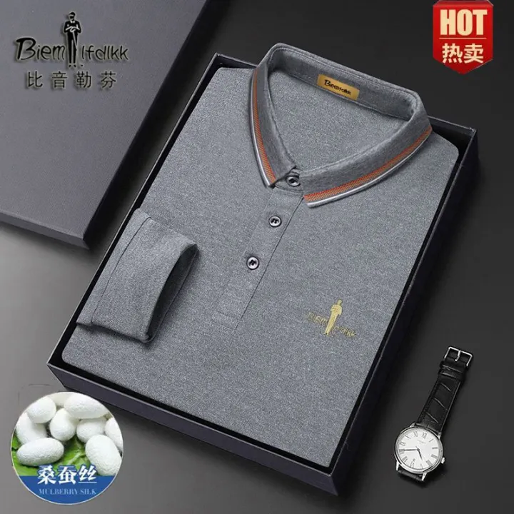 Biyinlefen%20New%20Autumn%20Long%20Sleeve100%25Mulberry%20SilkTT-shirt%20Casual%20Business%20plus-SizedPOLOShirt%20Top%20-%20Image%202