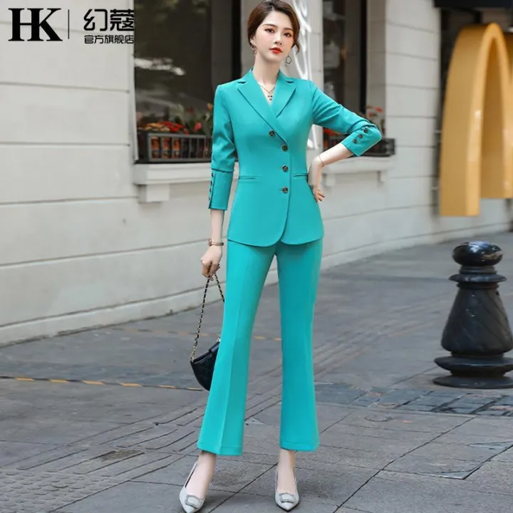 Business%20Wear%20Women's%20Suit%20Fashion%20Temperament%20Goddess%20Style%20Small%20Suit%20President%20Korean%20Style%20Suit%20Beautician%20Wide%20Leg%20Overalls%20-%20Image%208