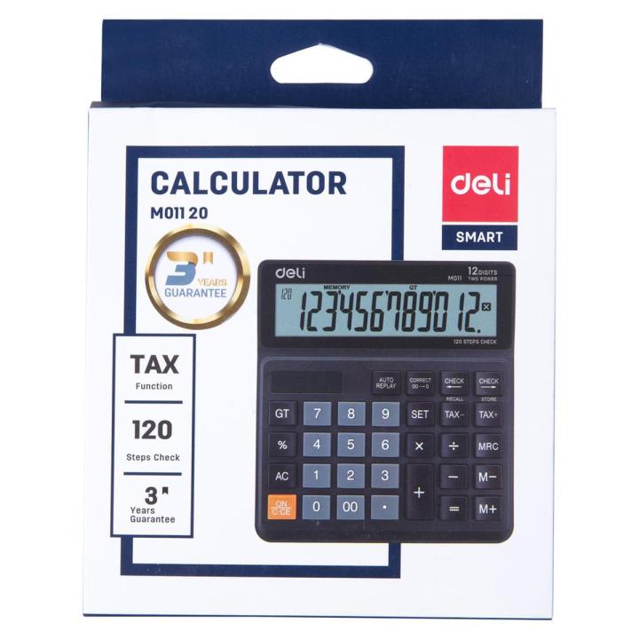 Deli Calculator E01120 - Black - 12 digit