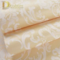 Luxury White Damask 3d Stereoscopic Embossed Wallpaper non woven Wall Paper Roll Bedroom Living Room Wall Cover Blue Cream Pink.