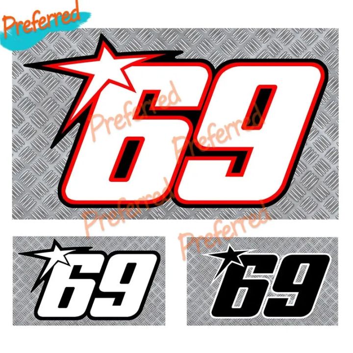 69 Racing Race Number Moto Gp Hayden Car Sticker Car Mirror Headlight ...