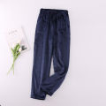 Women's flannel pajamas, pajamas, large size can be worn outside, plush coral velvet trousers, loungewear, single thickened 200 pounds. 
