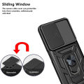 New Phone Case For Itel P55 NFC 4G Cover Car Foldable Metal Bracket Sliding Camera Protection Hard Shockproof for Itel P55 Case.
