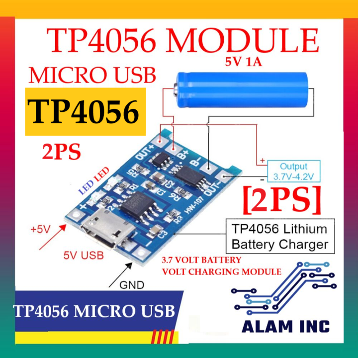 TP4056%20Micro%20USB%205V%201A%2018650%20Lithium%20Battery%20Charger%20Module%20With%20Protection%20Dual%20Functions%20TP%204056%20Charging%20Module%20%5B2PS%5D%20-%20Image%202
