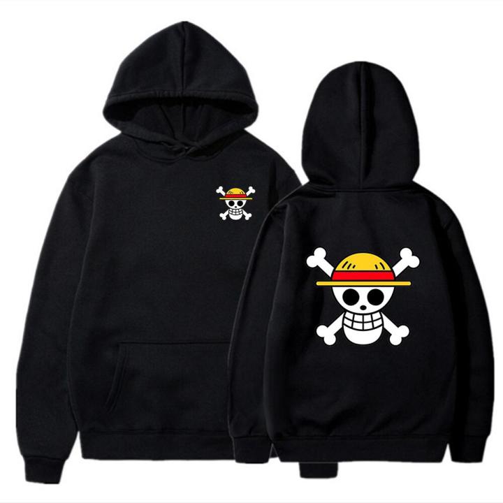 One Piece Hoodies Men Women Fashion Anime Luffy Pullover Oversized