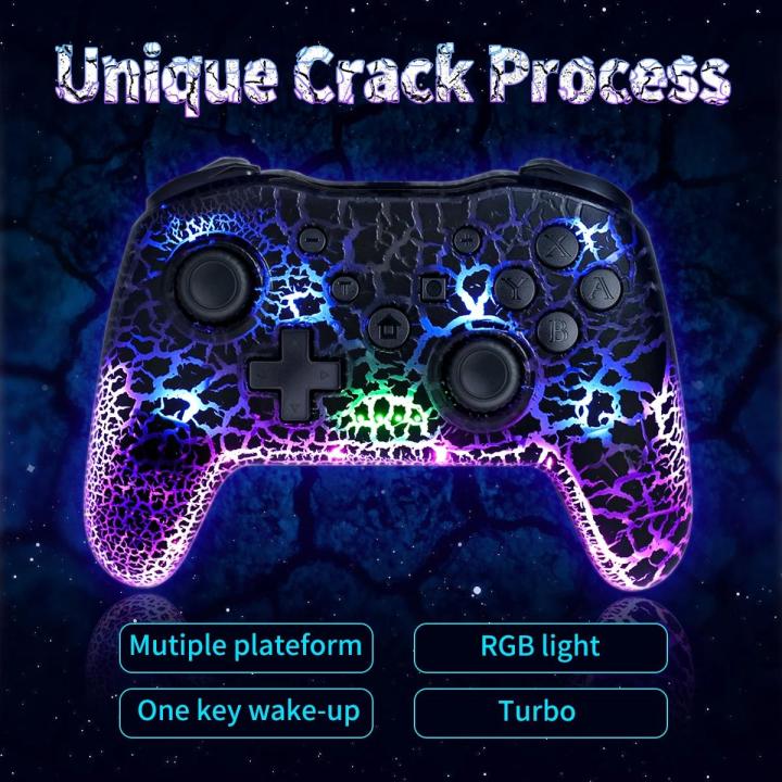 Controller Six-axis Gyro 3 Joystick Control TV Box PS for Nintendo S Wireless Game Controller A RGB GAMINJ cracking process suitable for witch instrument dual vibration