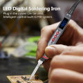 KOGEEK HANDSKIT 90W L-ED Digital Soldering Iron Set Adjustable Temperature Electric Soldering Iron 4 Wire Core Welding Tools with Automatic Sleep.