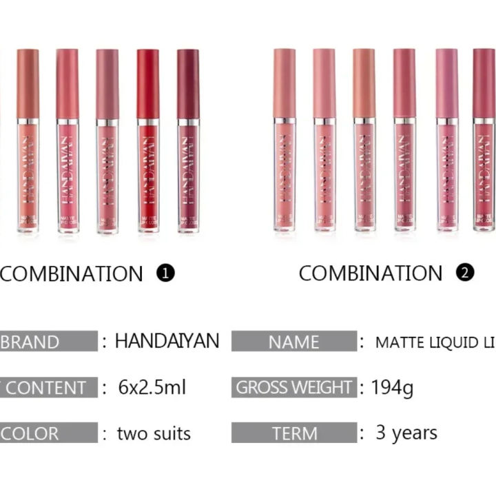 6Pcs/Box%20Lipstick%20Set%20Make%20Up%20for%20Women%20Matte%20Lipsticks%20Waterproof%20Long%20Lasting%20Korean%20Makeup%20Cosmetics%20Gifts%20Wholesale%202024%20New%20-%20Image%204