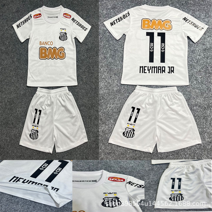 razil 11-12 Santos jersey Sandoz comoratie edition children's training football jersey size 11 eymar retro