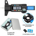 【AUDEW】0-25.4mm LCD Digital Tyre Tire Tread Depth Gauge Car Tire Measurer Tool Caliper Tyre Tread Depth Checker Vehicle Truck Bus. 