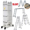 4.7M 15.5FT Multi Purpose Aluminium Folding Extension Tools DIY Ladder Step Scaffold UK. 