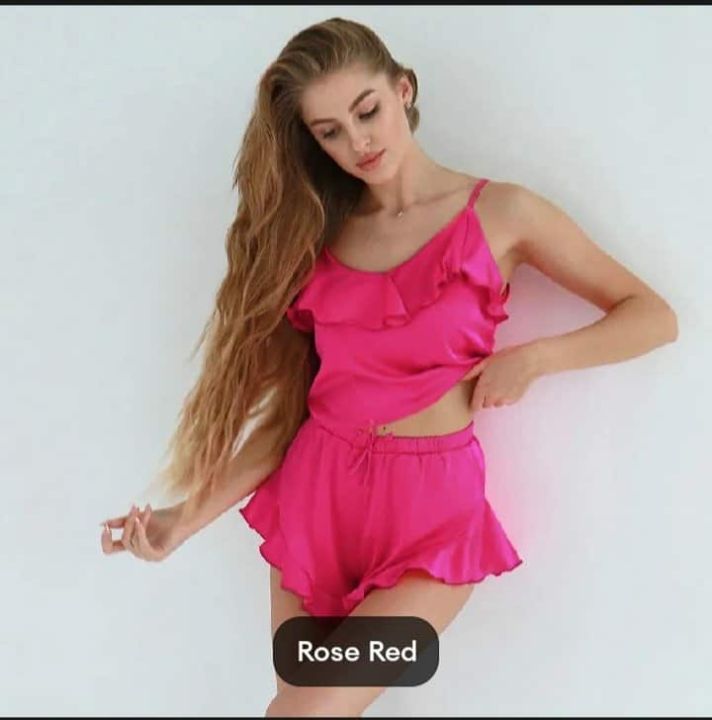 Comfortable Sleepwear Nightdress Set For Women Girls 2 Piece Top And Short Pants Loungewear Pajamas