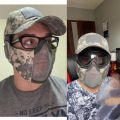 Tactical Airsoft Mask Half Face Strike Metal Mesh Protective Skull Mask & Cap Ear protection Hunting Accessories. 