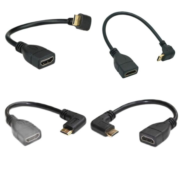 Up Down Right Left Angled Mini Hd-To Hd-Male To Female Cable 10cm For Lap Pc Hdtv Type C Mini Hdmi-Compatible Angle Adapter