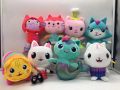 10pcs 20-32cm Gabby Doll House Plush Toy Backpack Cat Cake Cat Mermaid Stuffed Animal Plushie Gbay Sticker for Kid Chrismas Gift. 