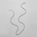 Minimalist stainless steel slub square pearl single chain clavicle chain fashion and versatile titanium steel men's necklace wholesale.