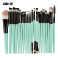 Factory wholesale 20 eye makeup brushes, full set of eyeshadow brushes, beauty tools, neutral logoless eyeliner brushes. 