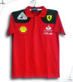 Ferrari 2026 Team Polo T Shirt For Man - Ferrari Collar Polo t shirt - Ferrari Jersey. 