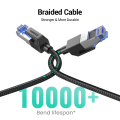 UGREEN Ethernet Cable CAT-8 40Gbps 2000MHz CAT-8 Networking Nylon Braided Internet Lan Cord for Laptops Ro-uter RJ45 Cable. 