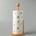 Wooden Kitchen Standing Tissue Paper Towel Roll Rack Holder Holders Toilet Roll Stand Weighted Base.