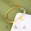Sterling silver bracelet, natural Hetian jade bamboo bracelet, women's fashion temperament, half bracelet, new Chinese niche high-end jewelry. 