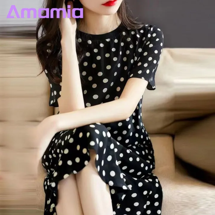 Casual%20Dress%20Floral%20Print%20Round%20Neck%20Nightdress%20for%20Women%20Comfortable%20Knee%20Length%20Homewear%20Midi%20Dress%20with%20Short%20Sleeves%20Casual%20Lady%20Nightgown%20for%20Women%20Cotton%20Silk%20Dress%20-%20Image%203