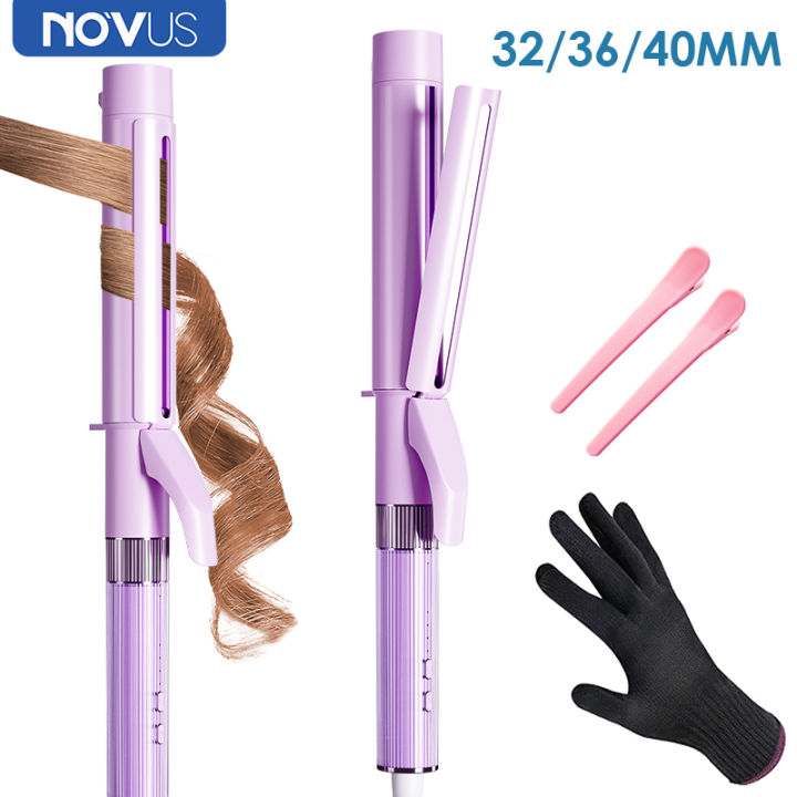 NOVUS 32/36/40mm Hair Curler 4000W Negative Ion Ceramic Care Big Wand Wave Hair Styler Curling Iron 30 Min Auto-off Styling Tool