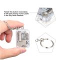 Useful Handy Crank Portable Musical Instrument Music Box Keychain Mechanical Movement.
