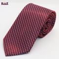 Maroon Dot Men Premium Embroidery Cotton Silk Neck Tie.