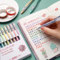 9 Colors/Set Colored ballpen Morandi Hand Account Pen Color Gel Pen Replaceable 0.5 mm School Stationery Supplies. 