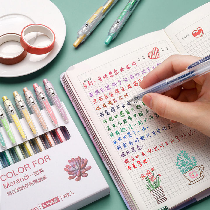 9%20Colors/Set%20Colored%20ballpen%20Morandi%20Hand%20Account%20Pen%20Color%20Gel%20Pen%20Replaceable%200.5%20mm%20School%20Stationery%20Supplies%20-%20Image%205