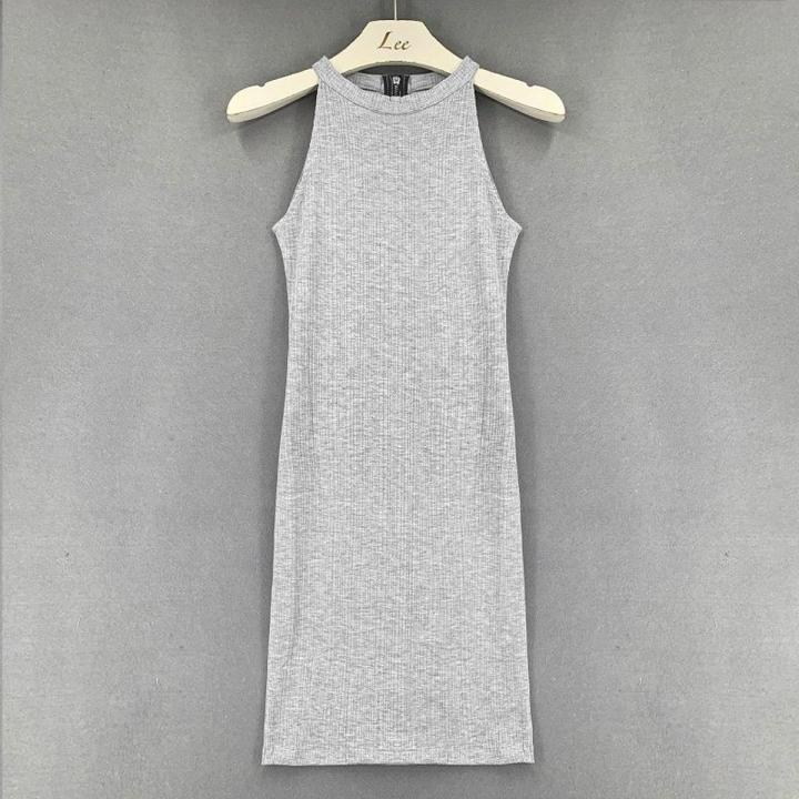 Korean%20Dongdaemun%20New%20Style%20Women's%20Cute%20Slimming%20Halter%20Tight%20Dress%20Short%20Skirt%20Summer%20-%20Image%207