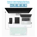 Wireless Keyboard and Mouse Set: Compact Bluetooth Keyboard (Rechargeable) with Matching Mouse. English Ergonomic Design for a Comfortable Experience on iPad, Tablets, Phones, Laptop, Android, iOS, and Windows. 