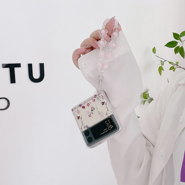 For%20Samsung%20Galaxy%20Z%20Flip%206%205%204%203%20Case%20Floral%20Transparent%20Folding%20with%20Bracelet%20For%20Samsung%20Z%20Flip%203%205G%20ZFlip4%20Hard%20Back%20cover%20-%20Image%204