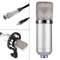 FIFINE F-700 Professional Condenser Sound Recording Microphone with Shock Mount for Studio Radio Broadcasting & Live Boardcast, 3.5mm Earphone Port, Cable Length: 2.5m. 