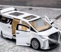 【Krystal】Toyota Alphard Inspired Luxury MPV – 5 Opening Doors, Lights & Sound, Pull-Back Toy Car. 