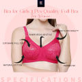 3 Pcs Stylish & Comfortable Full Bra for Girls/Women - Body Fitting Design.