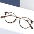 (NEW)Fashion Blush Glasses Anti Blue Light Gradient Women Oversized Round Frame Lens Glasses Transparent Universal Glasses.