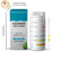 6 In 1 Fish Tank Water Aquarium Test Strips Freshwater Saltwater Test Kit For Test PH Carbonate Hardness Chlorine Nitrite Nitrate Aquarium 100pcs. 