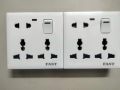 4 Pcs 8 Pin Multi Gang Socket Double 3 Pin- 1Piece 2 Pin Multi Function Universal Wall Switch Socket. 