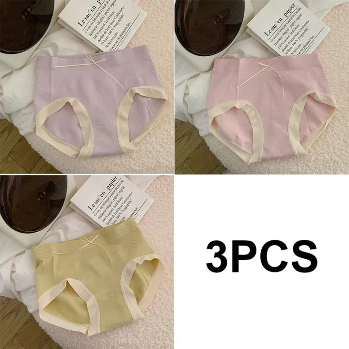3%20pieces%20Sweet%20Beauty%20panties%20Cotton%20Crotch%20Women%20Mid%20Waist%20Triangle%20Pants%20Thin%20Breathable%20Soft%20Hip%20Lifting%20and%20Belly%20Tightening%20panties%20-%20Image%204