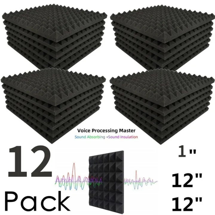 12%20Pack%20Pyramid%20Shape%20Soundproof%20Foam%20Sound%20Proof%20Padding%20Treatment%20Panel%20for%20Echo%20Bass%20Insulation%20-%20Image%209