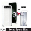 3In1 Tecno Spark Slim Shockproof Case for Tecno Pova Slim Privacy Hydrogel Film+ Lens Film. 