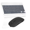 Rechargeable Bluetooth Keyboard and Mouse Combo Ultra Slim Full-Size Keyboard and Mouse for Xiaomi Redmi Note 10 Pro (China) and All Bluetooth Enabled Mac/Tablet/iPad/PC/Laptop.