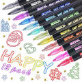 Giorgione Out-Line Colorful Glitter Marker Pen Pack of 12 pcs.