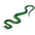 Rubber snake-3 x Simulation soft plastic toy snake-green. 
