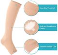 Compression Socks Calf Shaping Open Toe Knee High Stockings Compression Socks Fit For Varicose Veins Long Pressure Stockings. 